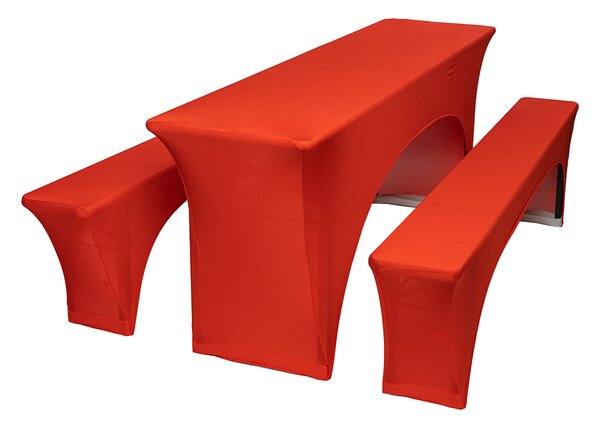 TENTino Elastický potah STANDARD na pivní set 200x50 - 200x70 cm Barva ubrusu: ŠAMPAŇ / CHAMPAGNE