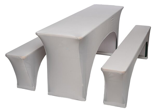TENTino Elastický potah STANDARD na pivní set 200x50 - 200x70 cm Barva ubrusu: ŠAMPAŇ / CHAMPAGNE