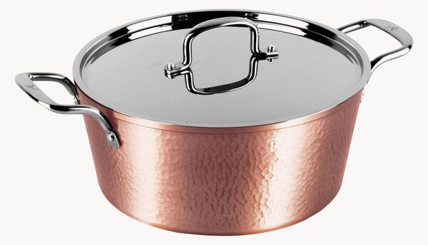 Hrnec's nepřilnavým povrchem a pokličkou Hammered Copper