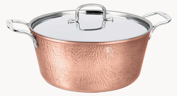 Hrnec's nepřilnavým povrchem a pokličkou Hammered Copper