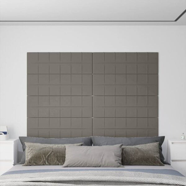 Nástěnné panely 12 ks světle šedé 90 x 30 cm samet 3,24 m²