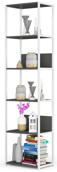 Ak furniture Regál LOFT 50 cm bílý/šedý