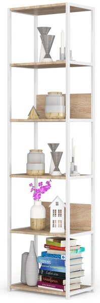 Ak furniture Regál LOFT 50 cm bílý/dub sonoma