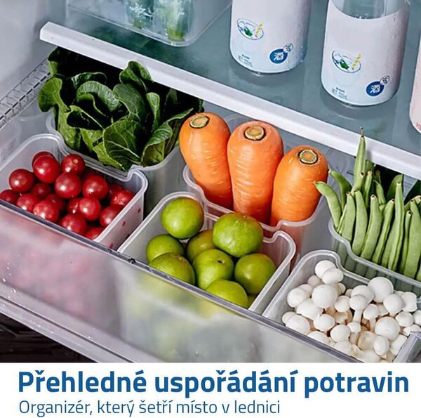 Průhledný organizér do lednice