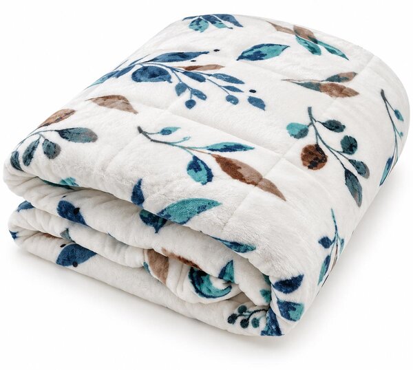 Jahu MyHouse Komfort prošívaná deka 150 x 200 cm Provedení: Šedomodré větvičky