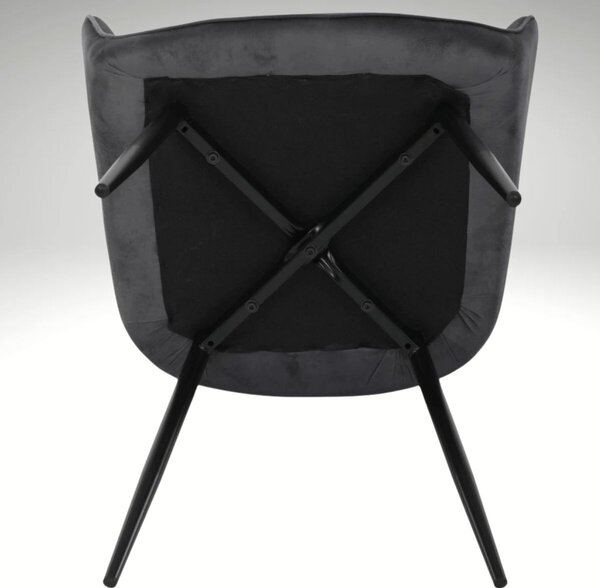 Vikio Jídelní set pro 6 osob 180x90 cm dub noha U šedá židle s područkami VJS168-6S