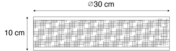 Orientální stropní svítidlo ratan 30 cm - Tromma