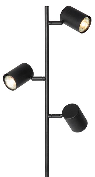 Chytrá stojací lampa černá 3-světla vč. 3 Wifi GU10 50mm - Jeana