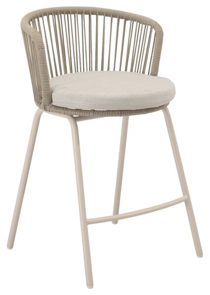 Somcasa Béžová kovová barová židle Pierre 64,5 cm