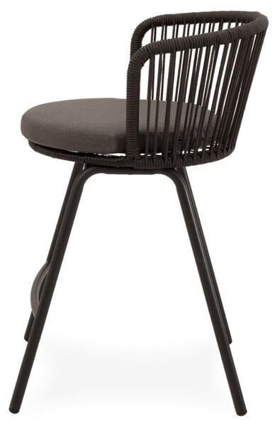 Somcasa Antracitová kovová barová židle Pierre 64,5 cm