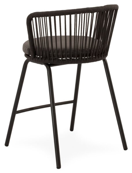 Somcasa Antracitová kovová barová židle Pierre 64,5 cm