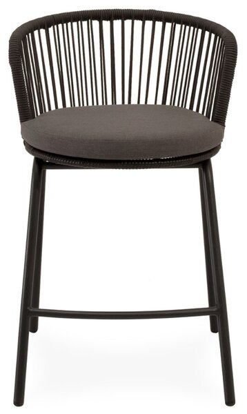 Somcasa Antracitová kovová barová židle Pierre 64,5 cm