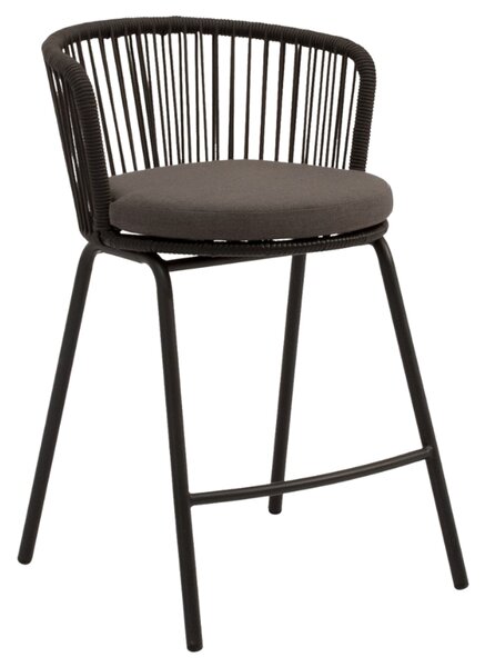 Somcasa Antracitová kovová barová židle Pierre 64,5 cm