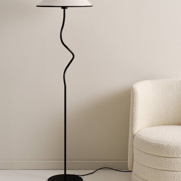 Jotex Černá kovová stojací lampa JULIET 148 cm