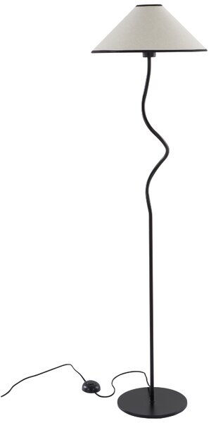 Jotex Černá kovová stojací lampa JULIET 148 cm