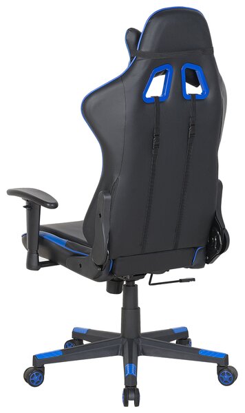 Kancelářská židle GAMER Umělá kůže Tmavě modrá