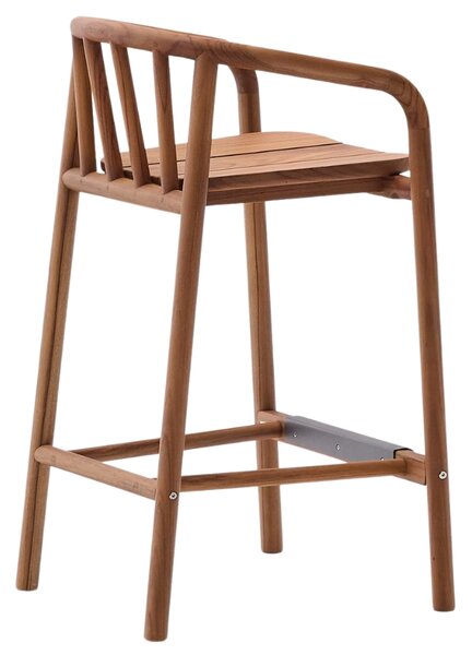 Teaková zahradní barová židle Kave Home Turqueta 65 cm