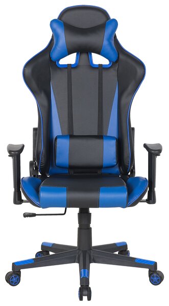 Kancelářská židle GAMER Umělá kůže Tmavě modrá