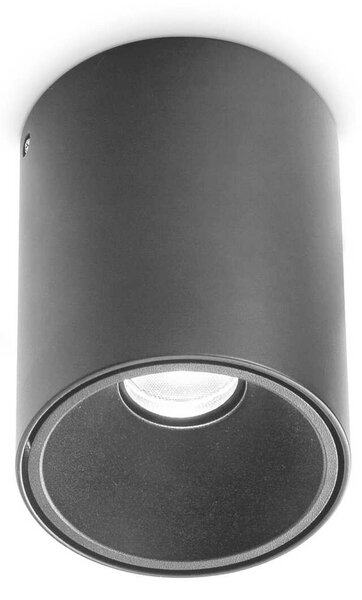 LED Stropní svítidlo Ideal Lux Nitro Round Nero 206004 kulaté černé 10W 900lm