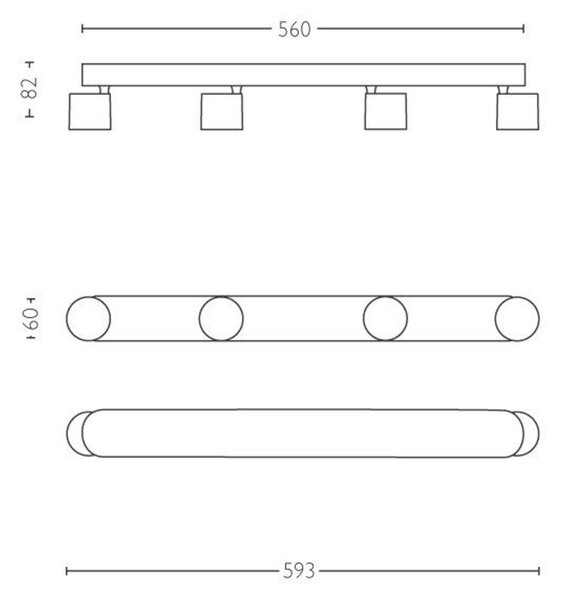 LED WarmGlow Bodové svítidlo Philips Star 56244/31/P0 bílé 2200K-2700K 4x4,5W
