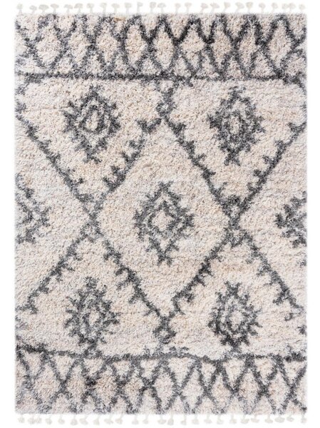 Kusový koberec shaggy Azteco krémově šedý 2 80x150cm