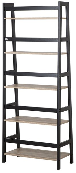 Regál s 5 policemi CROYDON 163 cm Černá
