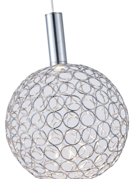LED Lustr na lanku PERFORATO LED/6,3W/230V 3000K lesklý chrom pr. 20 cm