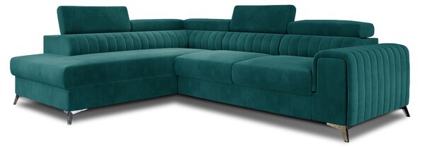 Eltap Rohová sedací souprava Laurence Materiál a barva potahu: Mat Velvet 75 - tmavě zelená, Orientace: levá
