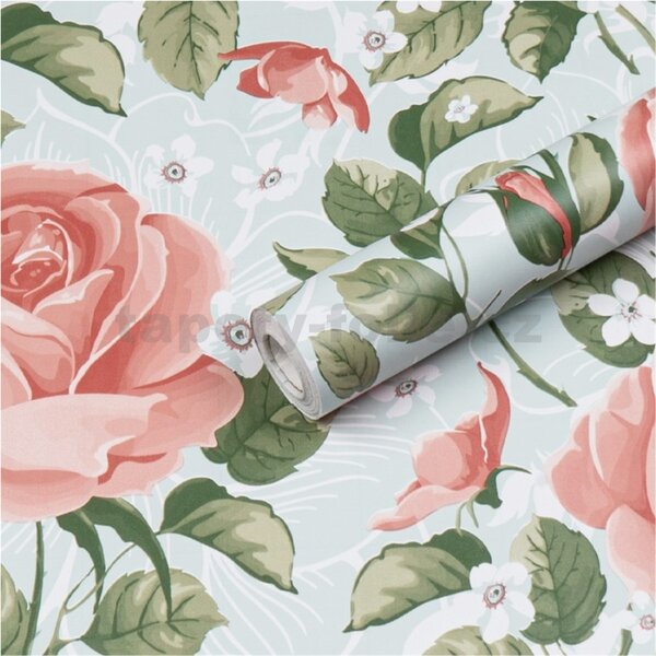 Samolepící tapety 45 cm x 10 m IMPOL TRADE 0063, pnoucí růže, samolepící tapety