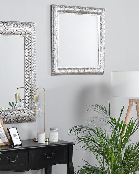 Zrcadlo CAVAN 65 cm 65 cm Kov Stříbrná