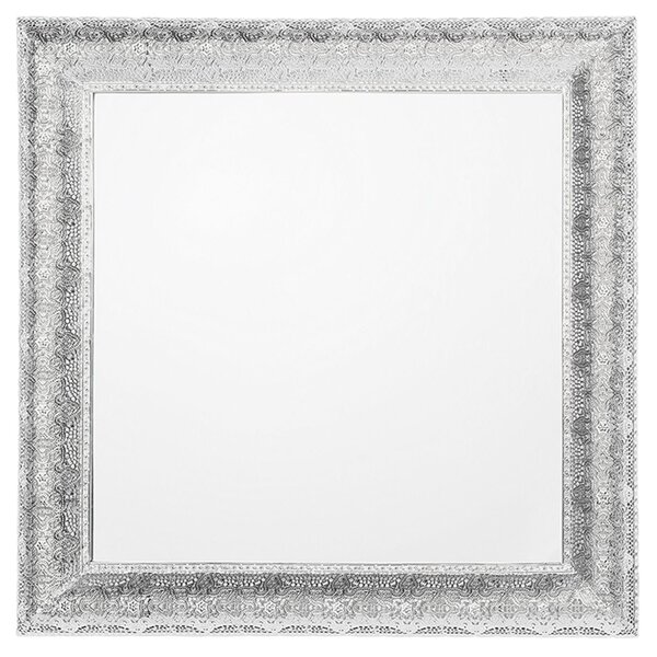 Zrcadlo CAVAN 65 cm 65 cm Kov Stříbrná
