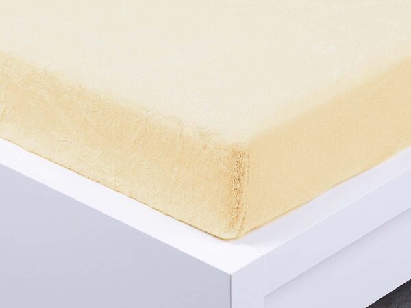 XPOSE® Mikroplyšové prostěradlo Exclusive - vanilkové 90x200 cm