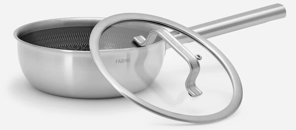 Fabini Kónický rendlík Hybrid, ø 20 cm (1,5 l) - Nerezový beznýtový rendlík s keramickým hybridním povrchem z vícevrstvé nerezové oceli s poklicí
