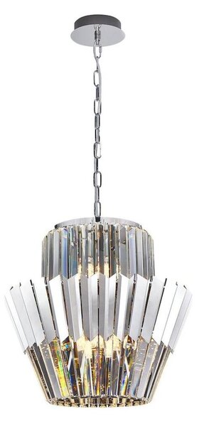 Lustr na řetězu DONNA 9xE14/40W/230V pr. 45 cm matný chrom