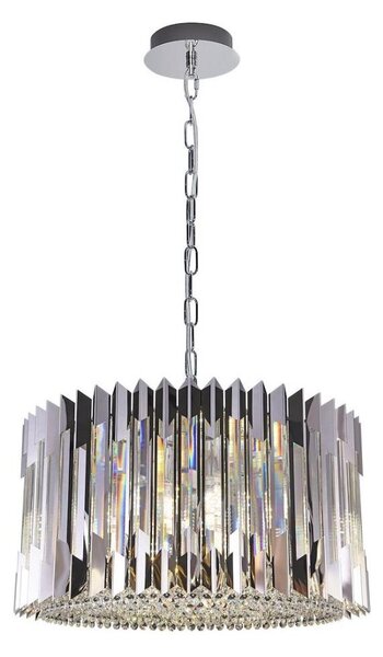 Lustr na řetězu RITZ 12xE14/40W/230V pr. 54 cm lesklý chrom