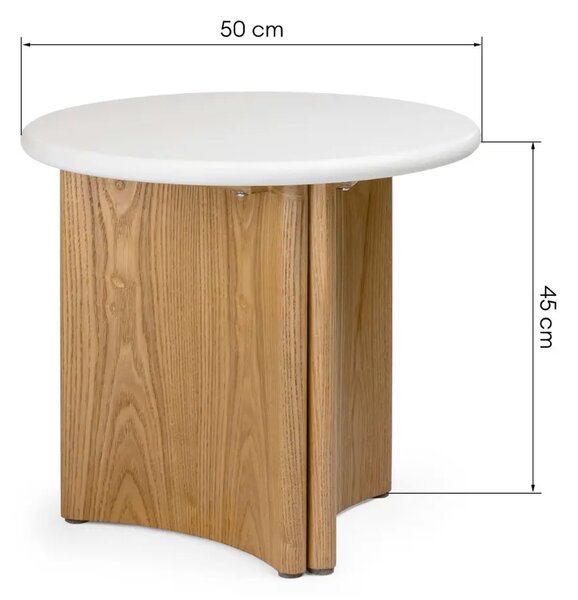 -25 % Dny Marianne - NovaNook Dubový odkládací stolek Arlom ⌀50 cm