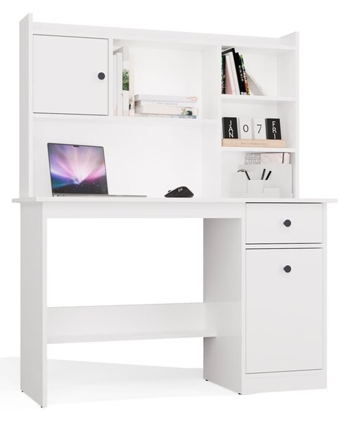 TP Living Psací stůl Chester s nástavcem 120 cm bílý