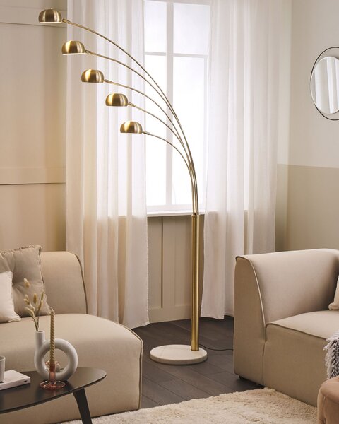 Stojací lampa FLINDERS Nastavitelná Kov Zlatá