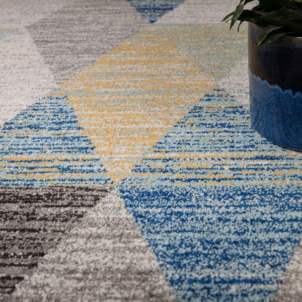 Tribeca Design Kusový koberec Jars Harlequin Blue Rozměry: 80x150 cm