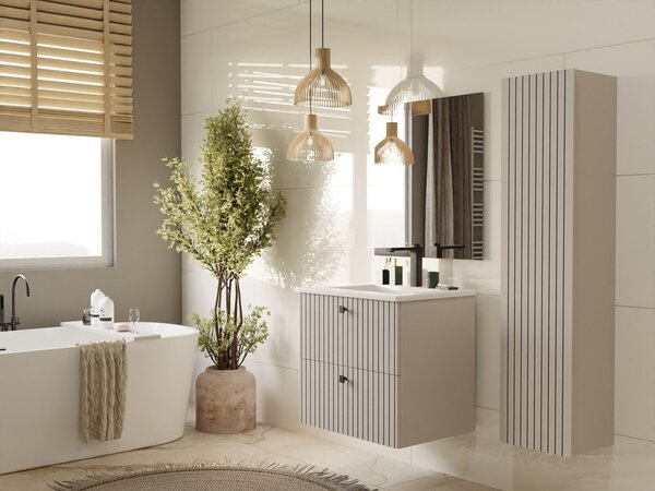 TP Living Závěsná skříňka s umyvadlem Tigo 2S 60 cm kašmír