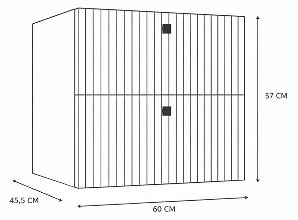 TP Living Závěsná skříňka pod umyvadlo Tigo 2S 60 cm kašmír