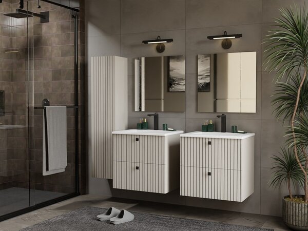TP Living Závěsná skříňka s umyvadlem Tigo 2S 60 cm kašmír