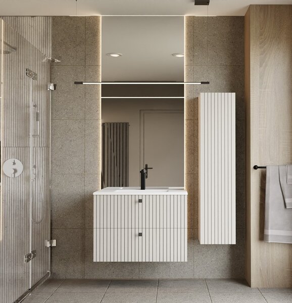 TP Living Závěsná skříňka s umyvadlem Tigo 2S 80 cm kašmír