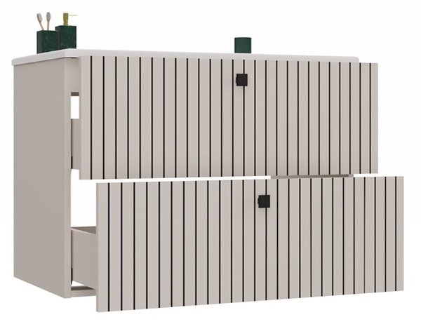 TP Living Závěsná skříňka s umyvadlem Tigo 2S 80 cm kašmír