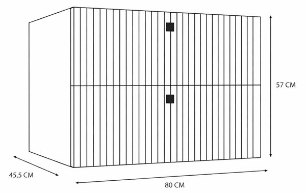 TP Living Závěsná skříňka s umyvadlem Tigo 2S 80 cm kašmír