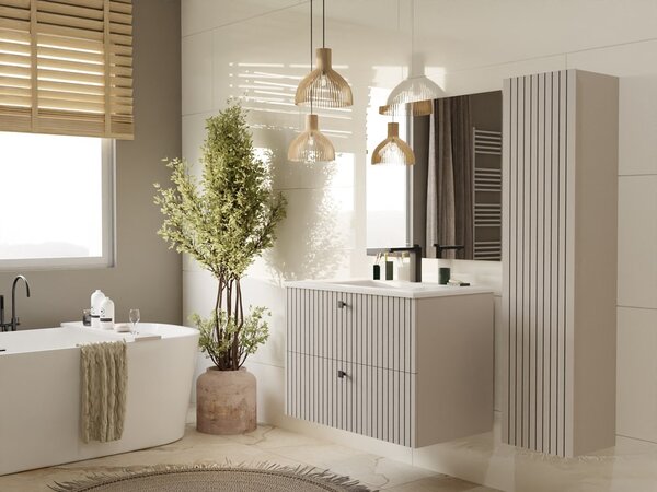 TP Living Závěsná skříňka s umyvadlem Tigo 2S 80 cm kašmír