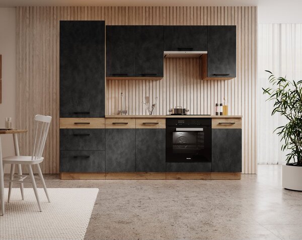 ADRK Kuchyňská sestava VIKA 240 M-LO, matera/dub lancelot