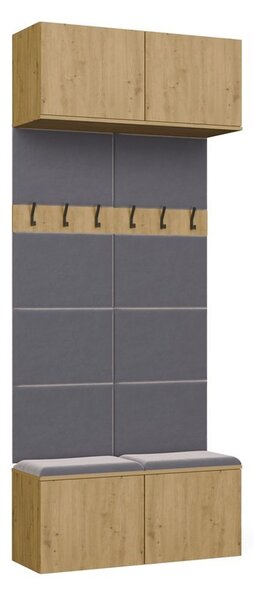 TP Living Předsíňová stěna HAGA 2W 100 cm dub Artisan