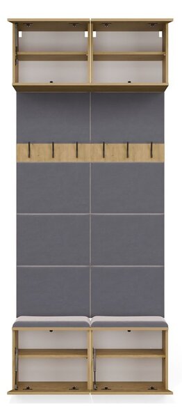 TP Living Předsíňová stěna HAGA 2W 100 cm dub Artisan