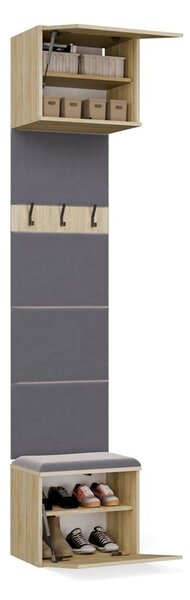 TP Living Předsíňová stěna HAGA 2W 100 cm dub Sonoma